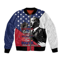 Happy MLK Day Bomber Jacket Everybody Can Be Great Because Everybody Can Serve - Wonder Print Shop
