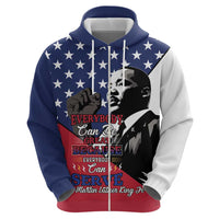 Happy MLK Day Hoodie Everybody Can Be Great Because Everybody Can Serve - Wonder Print Shop