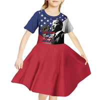 Happy MLK Day Kid Short Sleeve Dress Everybody Can Be Great Because Everybody Can Serve - Wonder Print Shop