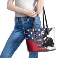 Happy MLK Day Leather Tote Bag Everybody Can Be Great Because Everybody Can Serve - Wonder Print Shop