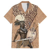 South Africa Zulu People Family Matching Off The Shoulder Long Sleeve Dress and Hawaiian Shirt Zulu Warrior - Wonder Print Shop