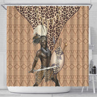 South Africa Zulu People Shower Curtain Zulu Warrior