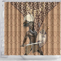 South Africa Zulu People Shower Curtain Zulu Warrior