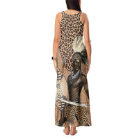 South Africa Zulu People Tank Maxi Dress Zulu Warrior - Wonder Print Shop