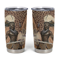 South Africa Zulu People Tumbler Cup Zulu Warrior - Wonder Print Shop
