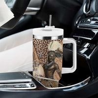 South Africa Zulu People Tumbler With Handle Zulu Warrior - Wonder Print Shop