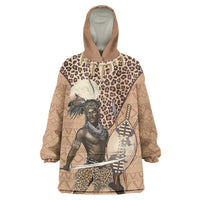 South Africa Zulu People Wearable Blanket Hoodie Zulu Warrior - Wonder Print Shop