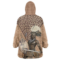 South Africa Zulu People Wearable Blanket Hoodie Zulu Warrior - Wonder Print Shop
