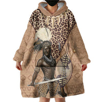South Africa Zulu People Wearable Blanket Hoodie Zulu Warrior - Wonder Print Shop