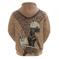 South Africa Zulu People Zip Hoodie Zulu Warrior - Wonder Print Shop