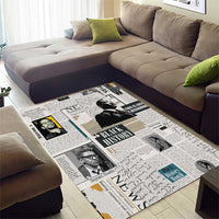 Civil Rights Leaders Area Rug Newspaper Print Style - Wonder Print Shop