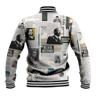 Civil Rights Leaders Baseball Jacket Newspaper Print Style - Wonder Print Shop