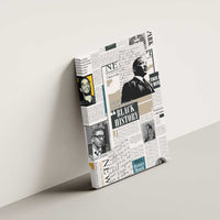 Civil Rights Leaders Canvas Wall Art Newspaper Print Style - Wonder Print Shop