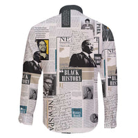 Civil Rights Leaders Family Matching Short Sleeve Bodycon Dress and Hawaiian Shirt Newspaper Print Style - Wonder Print Shop