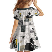 Civil Rights Leaders Family Matching Summer Maxi Dress and Hawaiian Shirt Newspaper Print Style - Wonder Print Shop