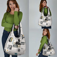 Civil Rights Leaders Grocery Bag Newspaper Print Style