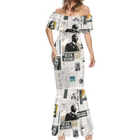 Civil Rights Leaders Mermaid Dress Newspaper Print Style - Wonder Print Shop