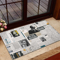 Civil Rights Leaders Rubber Doormat Newspaper Print Style - Wonder Print Shop