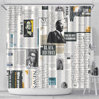 Civil Rights Leaders Shower Curtain Newspaper Print Style