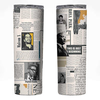 Civil Rights Leaders Skinny Tumbler Newspaper Print Style - Wonder Print Shop
