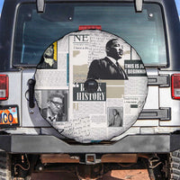 Civil Rights Leaders Spare Tire Cover Newspaper Print Style - Wonder Print Shop