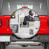 Civil Rights Leaders Spare Tire Cover Newspaper Print Style - Wonder Print Shop