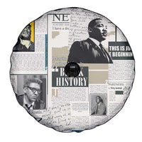 Civil Rights Leaders Spare Tire Cover Newspaper Print Style - Wonder Print Shop