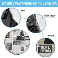 Civil Rights Leaders Spare Tire Cover Newspaper Print Style - Wonder Print Shop