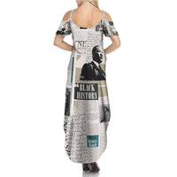 Civil Rights Leaders Summer Maxi Dress Newspaper Print Style - Wonder Print Shop