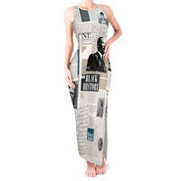Civil Rights Leaders Tank Maxi Dress Newspaper Print Style - Wonder Print Shop