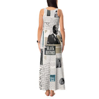 Civil Rights Leaders Tank Maxi Dress Newspaper Print Style - Wonder Print Shop