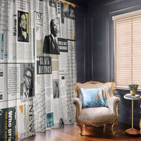 Civil Rights Leaders Window Curtain Newspaper Print Style - Wonder Print Shop