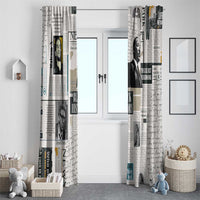 Civil Rights Leaders Window Curtain Newspaper Print Style - Wonder Print Shop