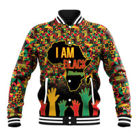 Black History Month Baseball Jacket I Am Black History - Wonder Print Shop