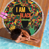 Black History Month Beach Blanket I Am Black History - Wonder Print Shop