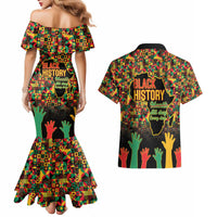 Black History Month Couples Matching Mermaid Dress and Hawaiian Shirt I Am Black History - Wonder Print Shop