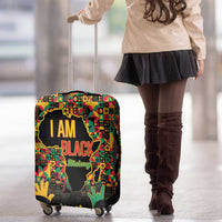 Black History Month Luggage Cover I Am Black History - Wonder Print Shop