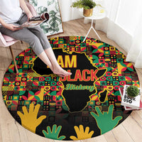 Black History Month Round Carpet I Am Black History