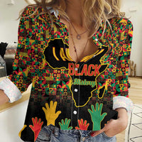 Black History Month Women Casual Shirt I Am Black History - Wonder Print Shop