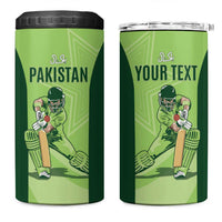Custom Pakistan Cricket 4 in 1 Can Cooler Tumbler Go Shaheens LT15
