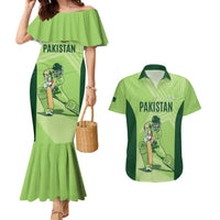 Custom Pakistan Cricket Couples Matching Mermaid Dress and Hawaiian Shirt Go Shaheens LT15