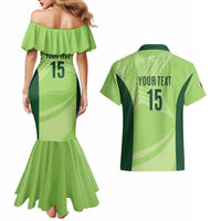Custom Pakistan Cricket Couples Matching Mermaid Dress and Hawaiian Shirt Go Shaheens LT15