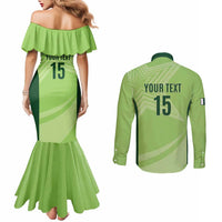 Custom Pakistan Cricket Couples Matching Mermaid Dress and Long Sleeve Button Shirt Go Shaheens LT15