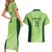 Custom Pakistan Cricket Couples Matching Short Sleeve Bodycon Dress and Hawaiian Shirt Go Shaheens LT15