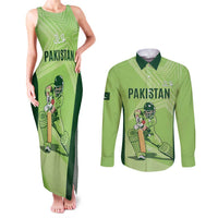 Custom Pakistan Cricket Couples Matching Tank Maxi Dress and Long Sleeve Button Shirt Go Shaheens LT15
