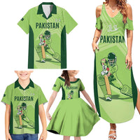 Custom Pakistan Cricket Family Matching Summer Maxi Dress and Hawaiian Shirt Go Shaheens LT15