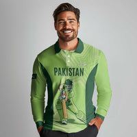 Custom Pakistan Cricket Long Sleeve Polo Shirt Go Shaheens LT15
