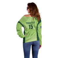 Custom Pakistan Cricket Off Shoulder Sweater Go Shaheens LT15