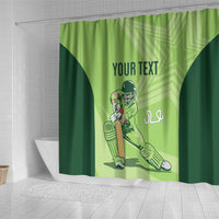 Custom Pakistan Cricket Shower Curtain Go Shaheens LT15