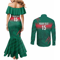 Custom Bangladesh Cricket Couples Matching Mermaid Dress and Long Sleeve Button Shirt Go Tigers